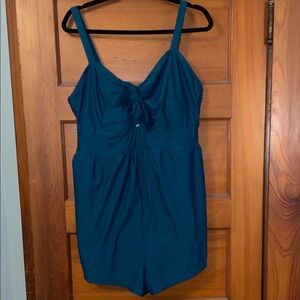 BloomChic Teal Women Swim One Piece